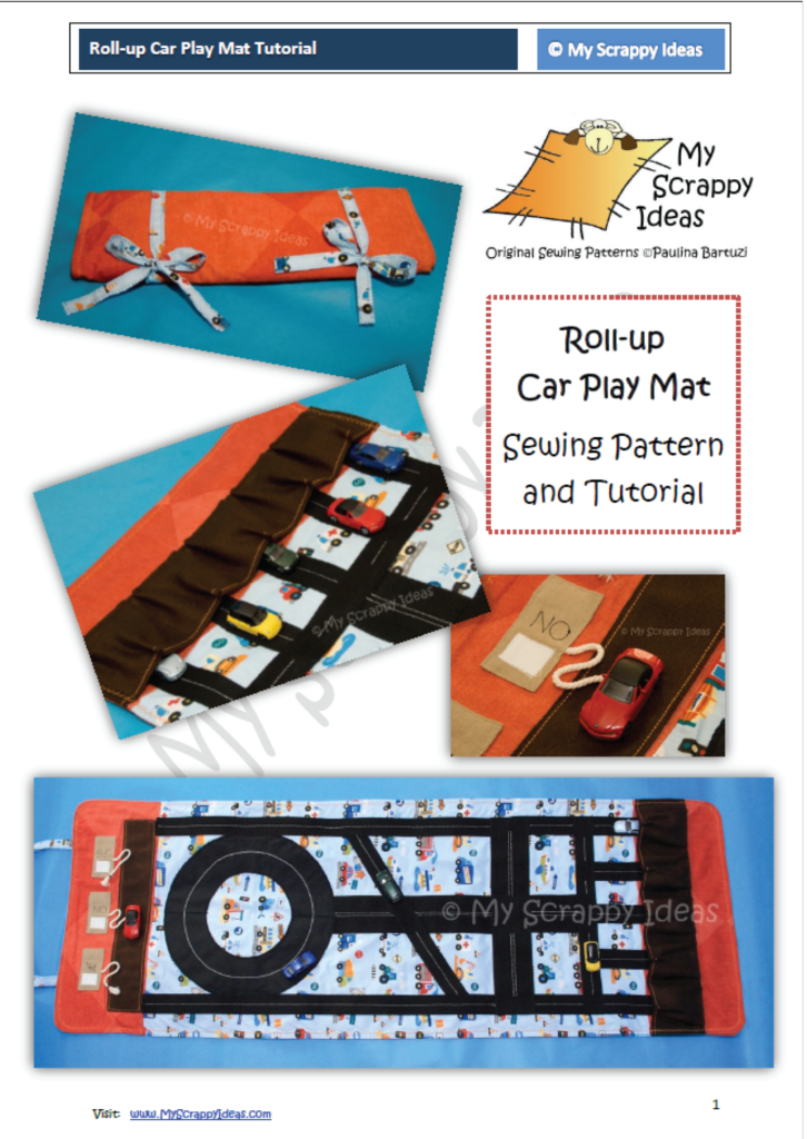 Roll-up Car Play Mat - front page tutorial